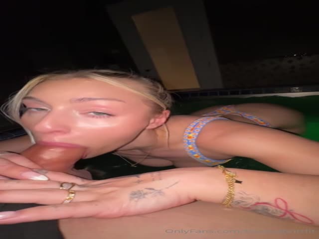 brittfit - late night pool fuck