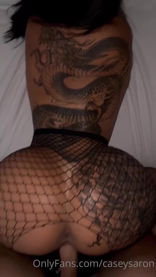 onlyfans - casey saron - in ripped fishnet gets fucked in pov